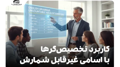 کاربرد تخصیص‌گرها با اسامی غیرقابل شمارش