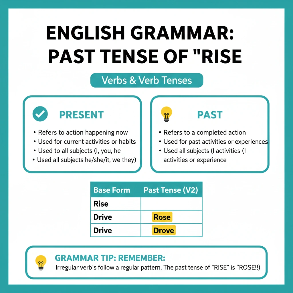 Verb 123 Rise گذشته rise چه میشود؟ صرف و کاربرد در زمانهای گذشته + تفاوت با Raise ...